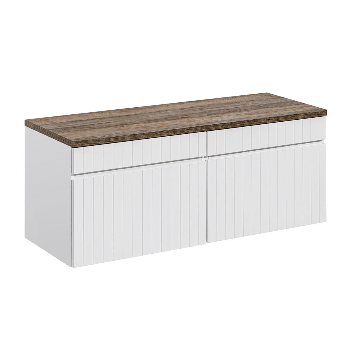 WASCHTISCHUNTERSCHRANK 120cm Zelie Weiß - Weiß, Holzwerkstoff (120/48/46cm) - Petits-meubles