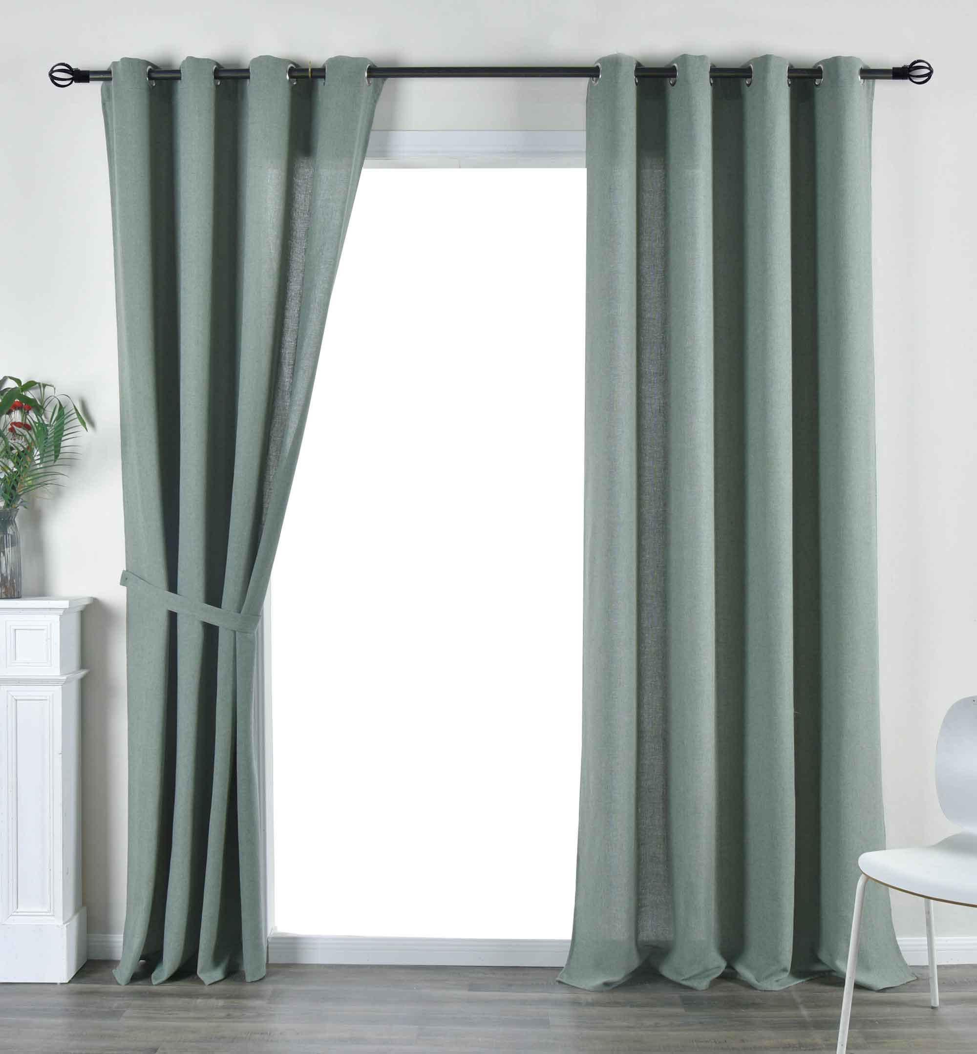 VORHANG 2ER SET »Essen« HxB 245x145 cm Grün - Grün, Textil (145/245cm) - Gardinenbox