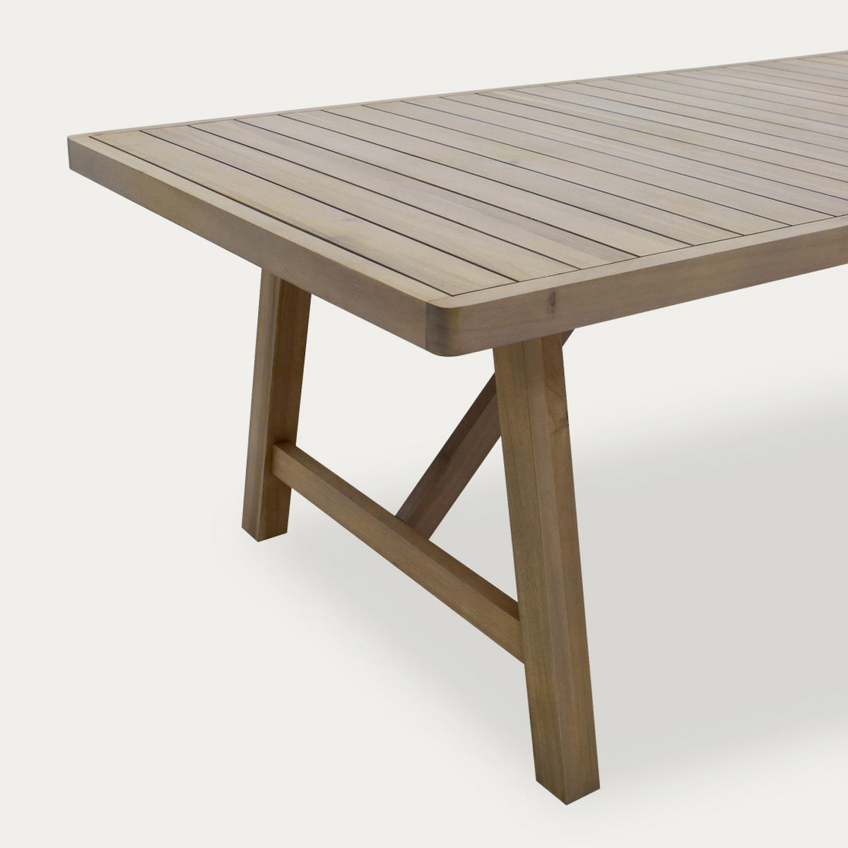 GARTENTISCH Luzon Natur 100 x 220 - Braun, Holz (100/220/75cm) - Kenay Home