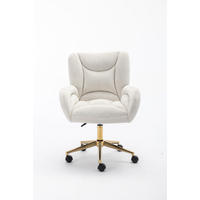 BÜROSTUHL Elfenbein Höhenverstellbar - Creme, Metall (64/92.5/62cm) - PANGIVO