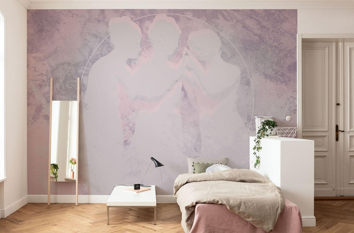 FOTOTAPETE menschlichen Silhouetten 400 x 280 cm - Pink, Papier (400/280cm) - Sanders & Sanders