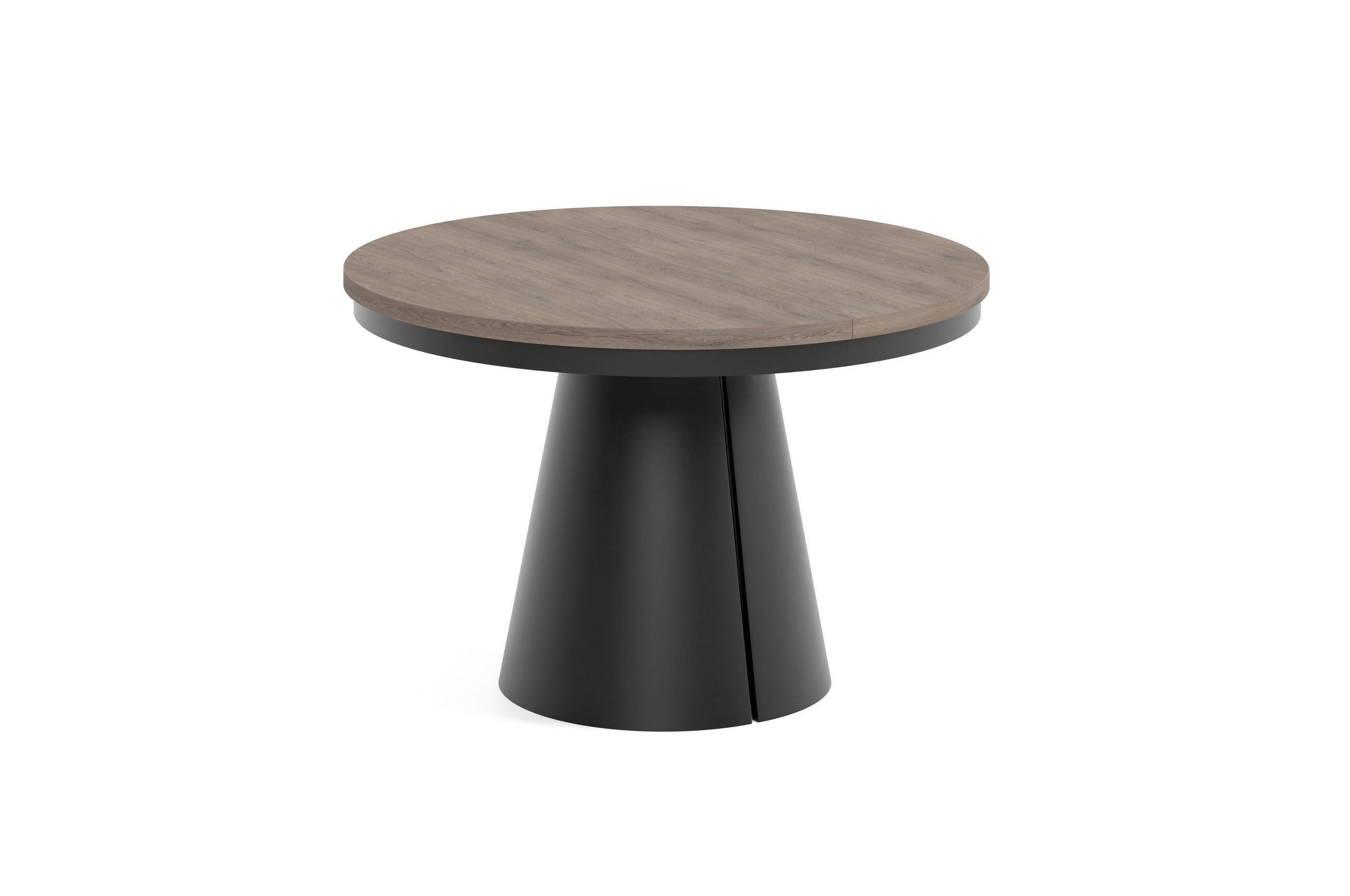 ESSTISCH CALMA Bis - Schwarz/Braun, Holzwerkstoff/Metall (120/120/76cm) - Meblini