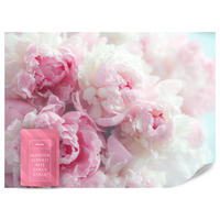 FOTOTAPETE Blumen Pfingstrosen Natur 3D 500x350 - Blau/Rosa, Papier (500/350cm) - Muralo