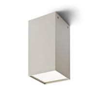 DECKENLEUCHTE MEA quadratische gebürstetes Aluminium 15 W - Silberfarben, Metall (12/12/23.5cm) - Rendl