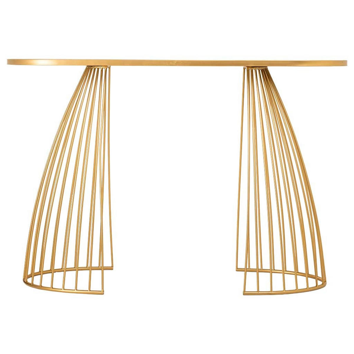 KONSOLENTISCH aus Metall, 120x40x80cm - Goldfarben, Metall (42/122/82cm) - Wanderlust