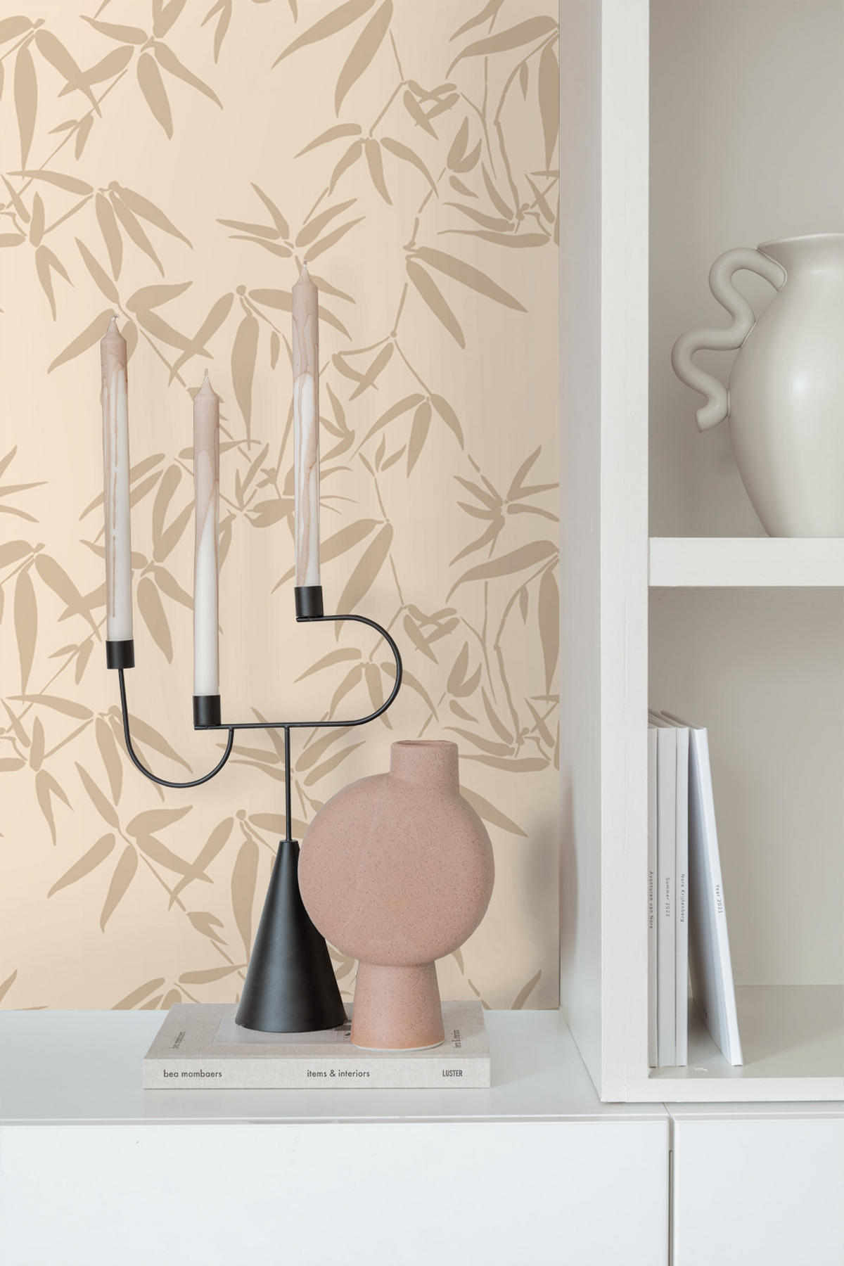 TAPETE Bambusblätter 53 cm x 10.05 m - Beige, Papier (53/1000cm) - ESTAhome