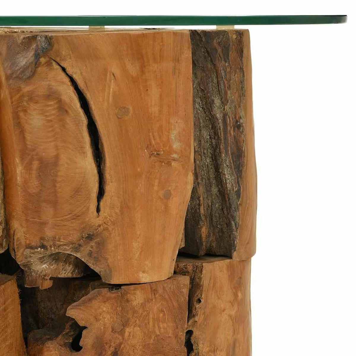 COUCHTISCH Massivholz Teak Treibholz 60 Cm - Braun, Holz (60/40/60cm) - vidaXL