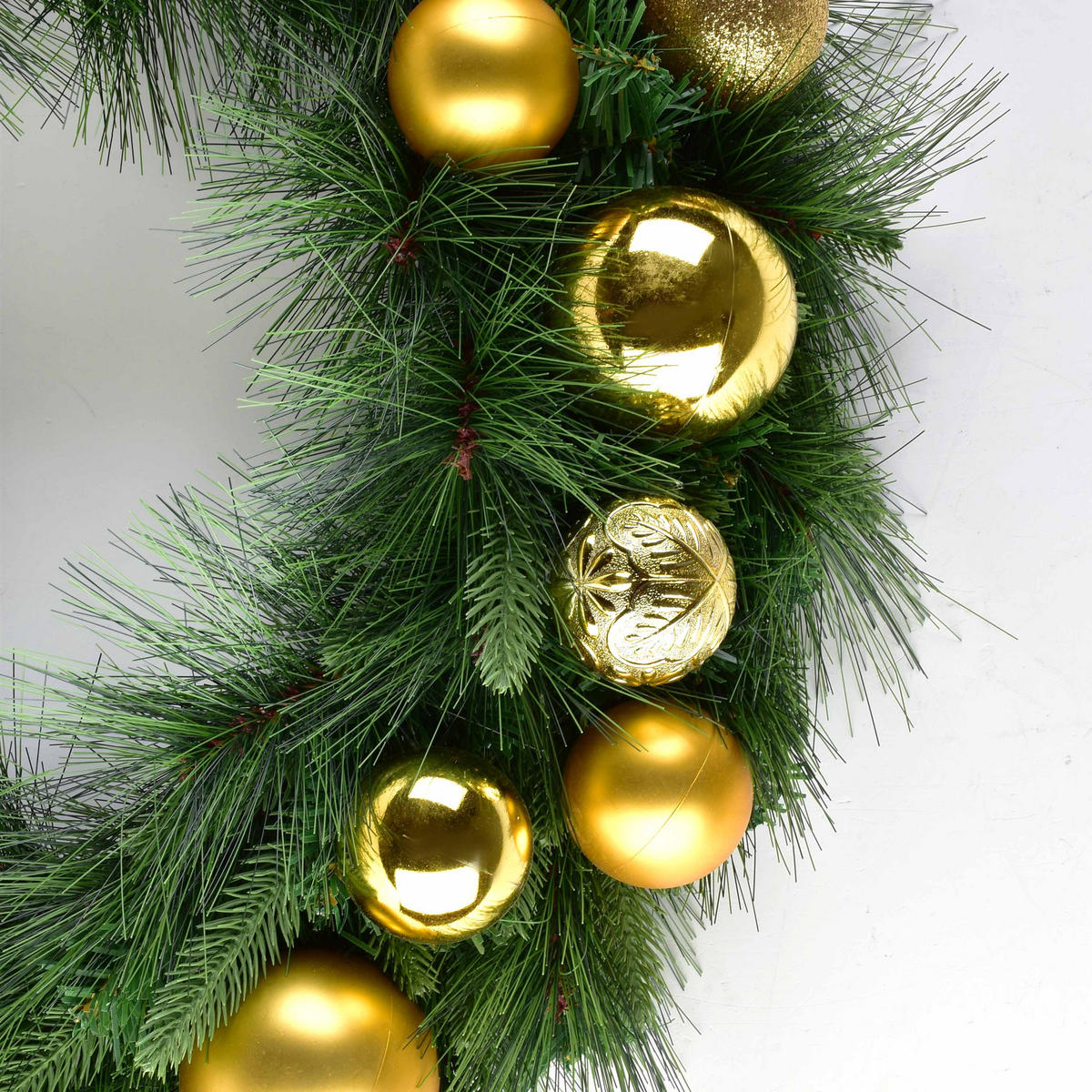 ADVENTSKRANZ Santa Lila Grün 60/60/15 cm Kunstoff - Grün, Kunststoff (60cm) - Mondex