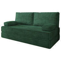 BETTSOFA SILAR aus Schaumstoff Cordstoff Grün Schlaffunktion - Grün, Textil (170/86/80cm) - MASSENO