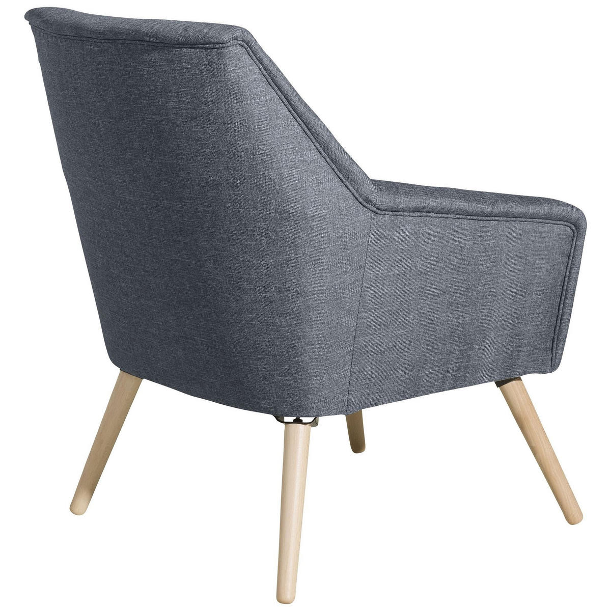 SESSEL Kachka Bezug Flachgewebe Buche natur / denim - Blau, Kunststoff (67/81/71cm) - 58aufmkessel