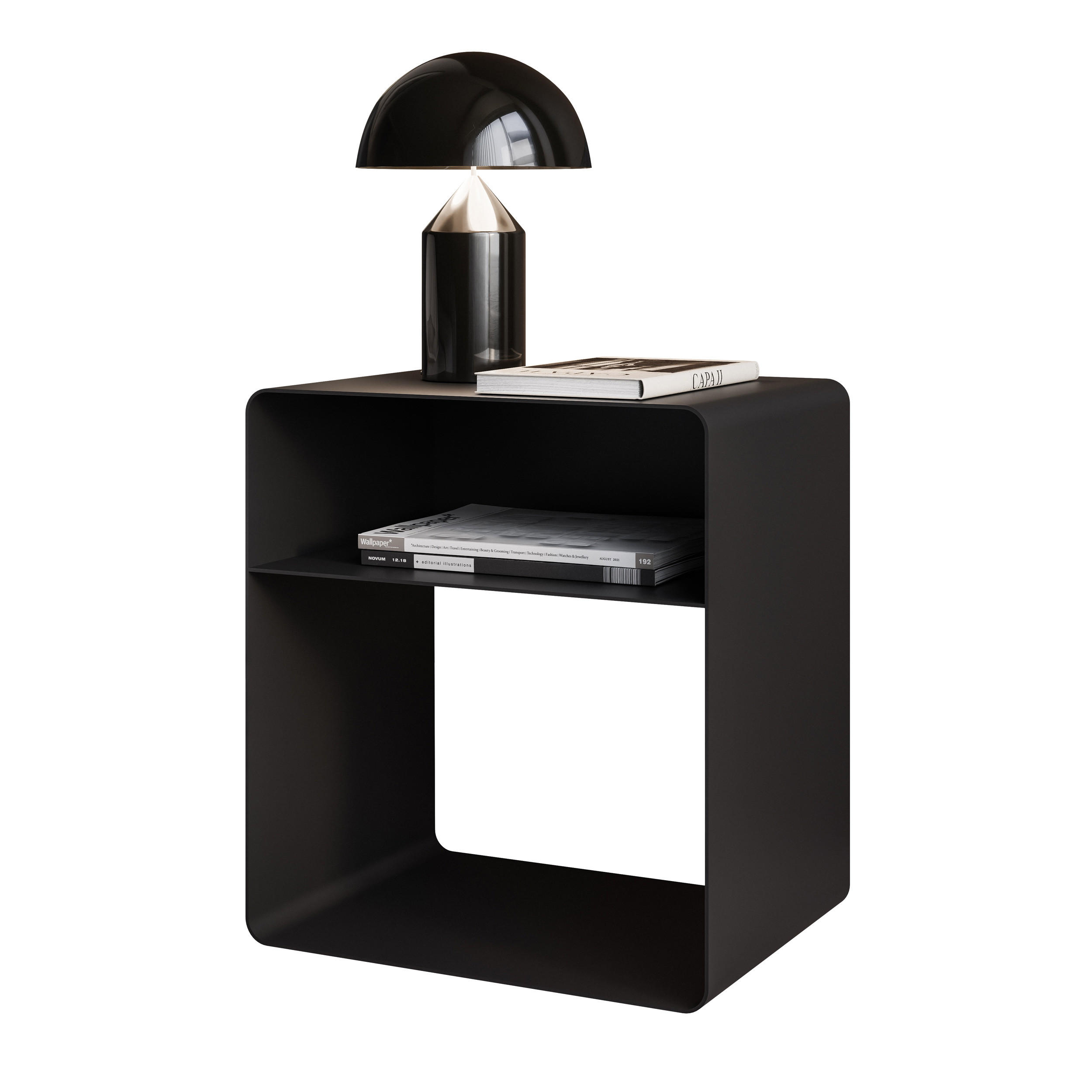 NACHTSCHRANK LANA 45/35/50 cm Schwarz - Schwarz, Metall (45/50/35cm) - Idohome