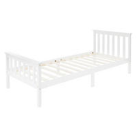 BETTGESTELL 206/98/80 cm - Weiß, Holz - ML-DESIGN