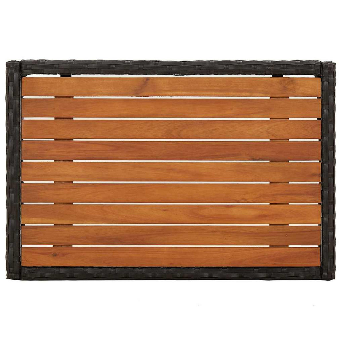 LOUNGEGARNITUR mit Kissen und 60 cm Tisch, aus Poly Rattan, Schwarz, 3-teiliges Set - Schwarz, Kunststoff - vidaXL