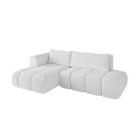 ECKSOFA Ottomane Links CLOUD-L 289x180x40 Weiß Bouclé - Weiß, Holzwerkstoff/Kunststoff (180/289cm) - ALTDECOR