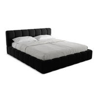 POLSTERBETT mit Bettkasten und Lattenrost 200x228 Schwarz - Schwarz, Kunststoff/Textil (180/200cm) - LaMiaSofa