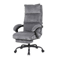 BÜRODREHSTUHL mit Fußablage - Schwarz/Grau, Textil/Metall (71/116/71cm) - home24