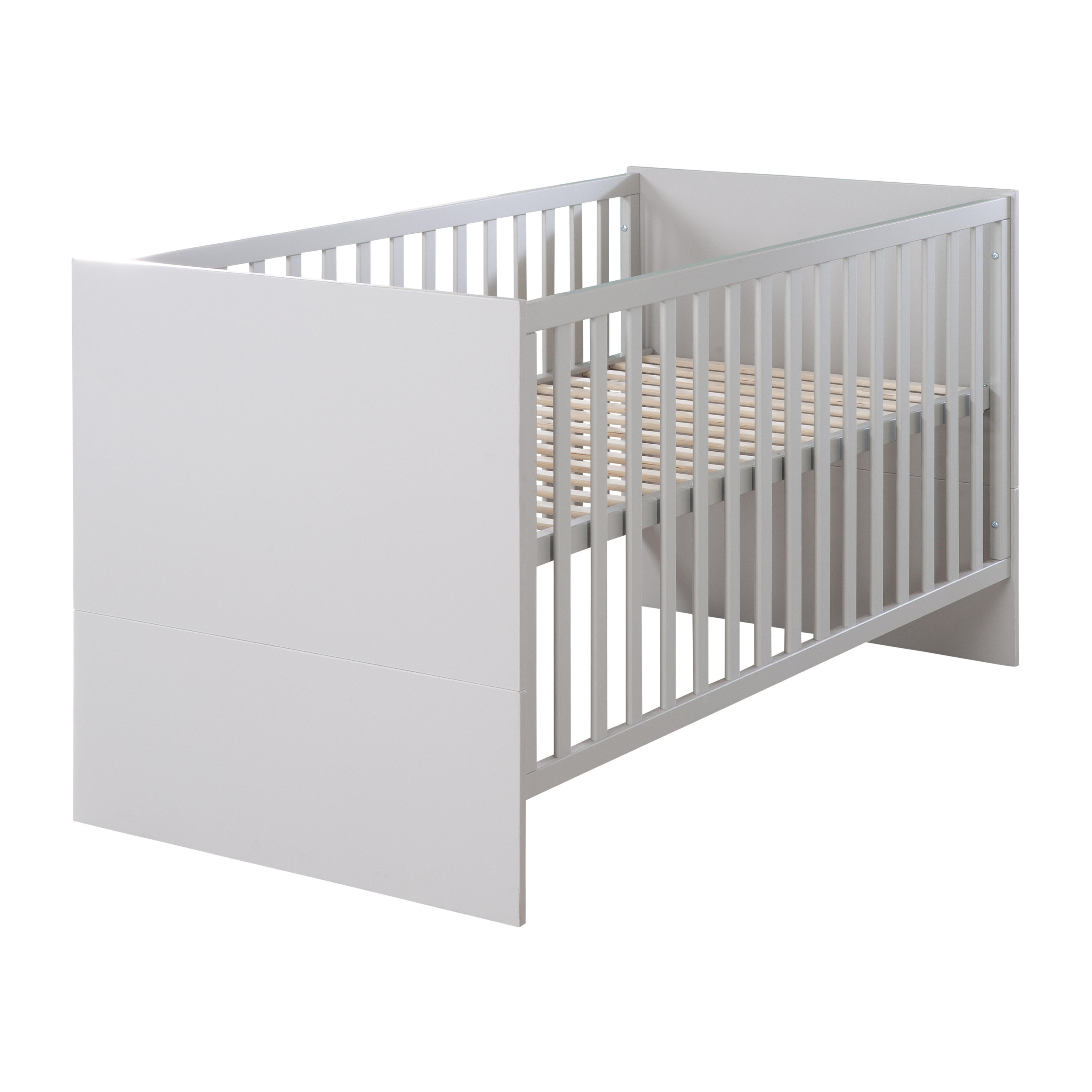 BABYBETT Lea 70 x 140 cm - Hellgrau, Holzwerkstoff (70/140cm) - Roba