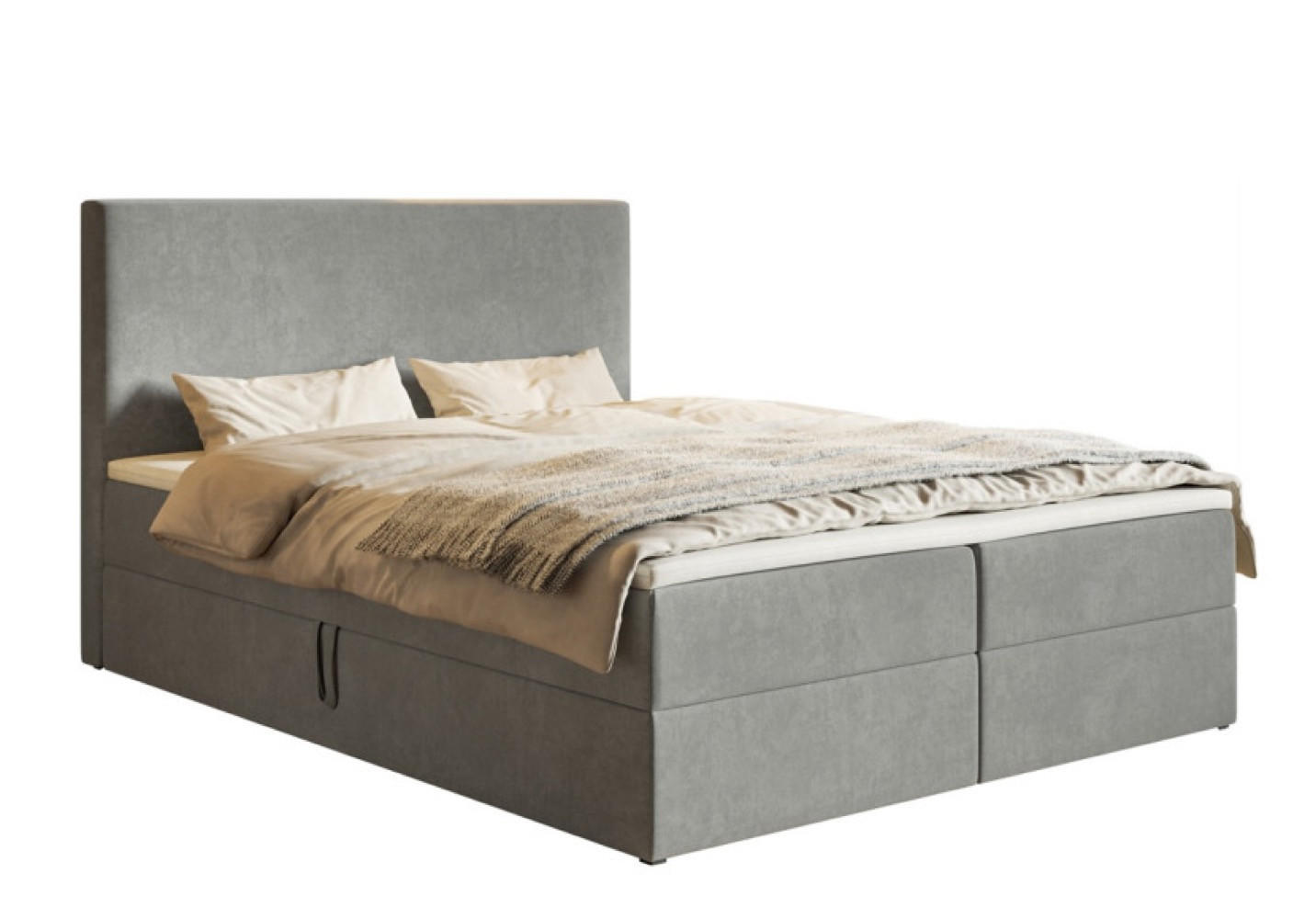 BETT Grau G2 Mit Bettkasten Und Matratze 160x200 cm - Grau, Textil (160/200cm) - Sepro Meble