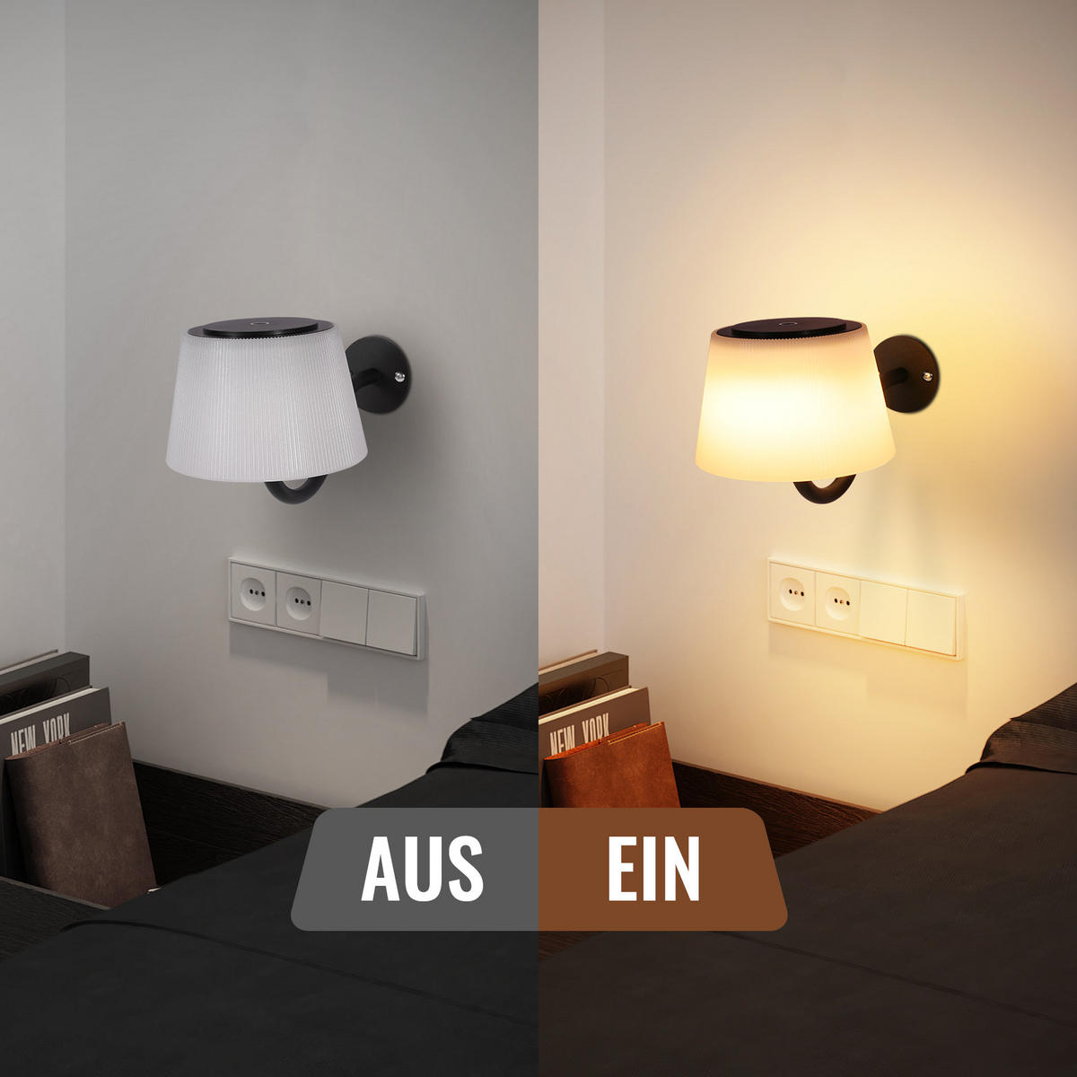 LED-WANDLEUCHTE Radiating 18/13/13 cm - Schwarz, Metall (13/13/18cm) - ZMH