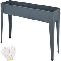 HOCHBEET Calendula,98,5 x 26 x 82,5 cm,anthrazit - Anthrazit, Metall (26/82.5/98.5cm) - tectake