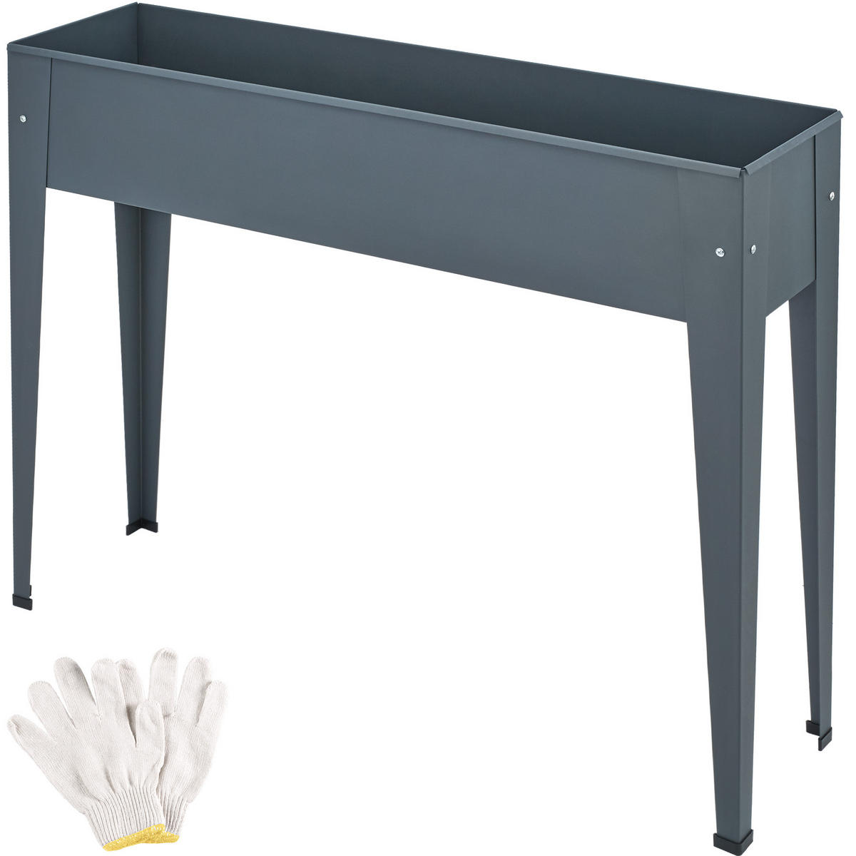 HOCHBEET Calendula,98,5 x 26 x 82,5 cm,anthrazit - Anthrazit, Metall (26/82.5/98.5cm) - tectake