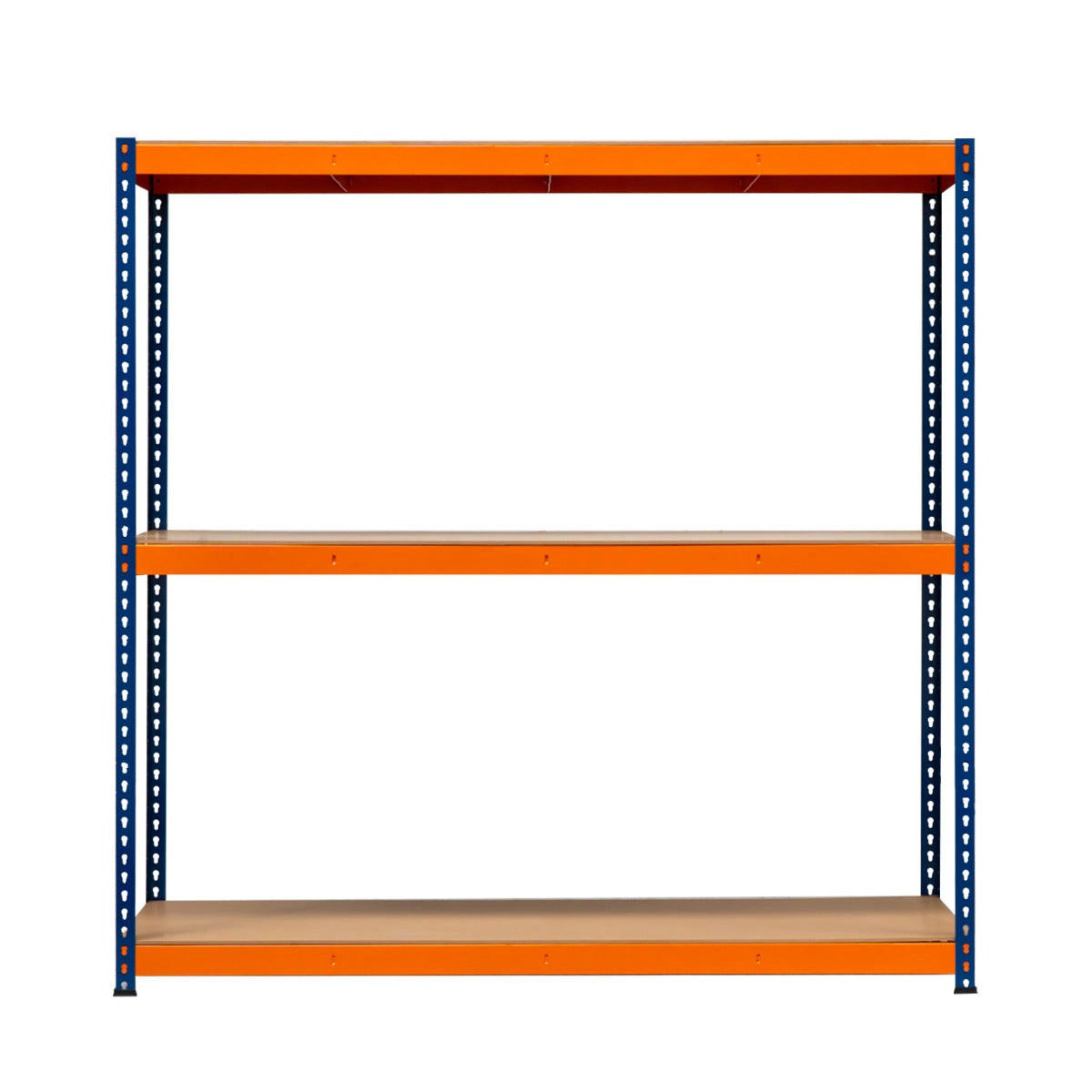 LAGERREGAL mit 3 Böden - 180cm x 180cm x 60cm - Blau, Metall (180/180/60cm)
