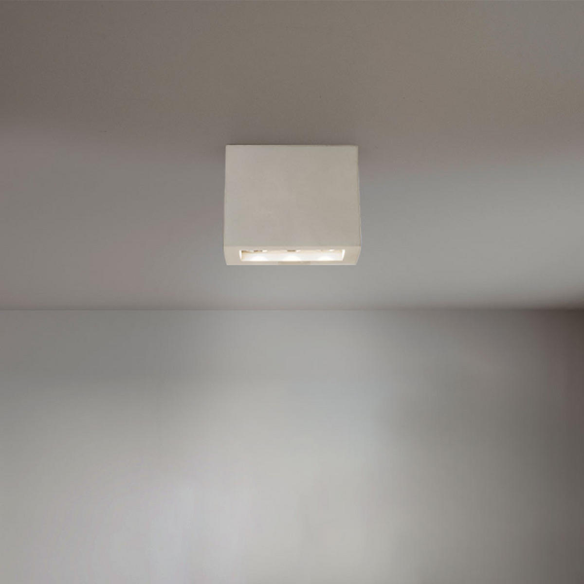 LED DECKENLEUCHTE TIMO Betonoptik Grau 3er Set - Grau, Metall (12.2/5.6/10cm) - Globo Lighting