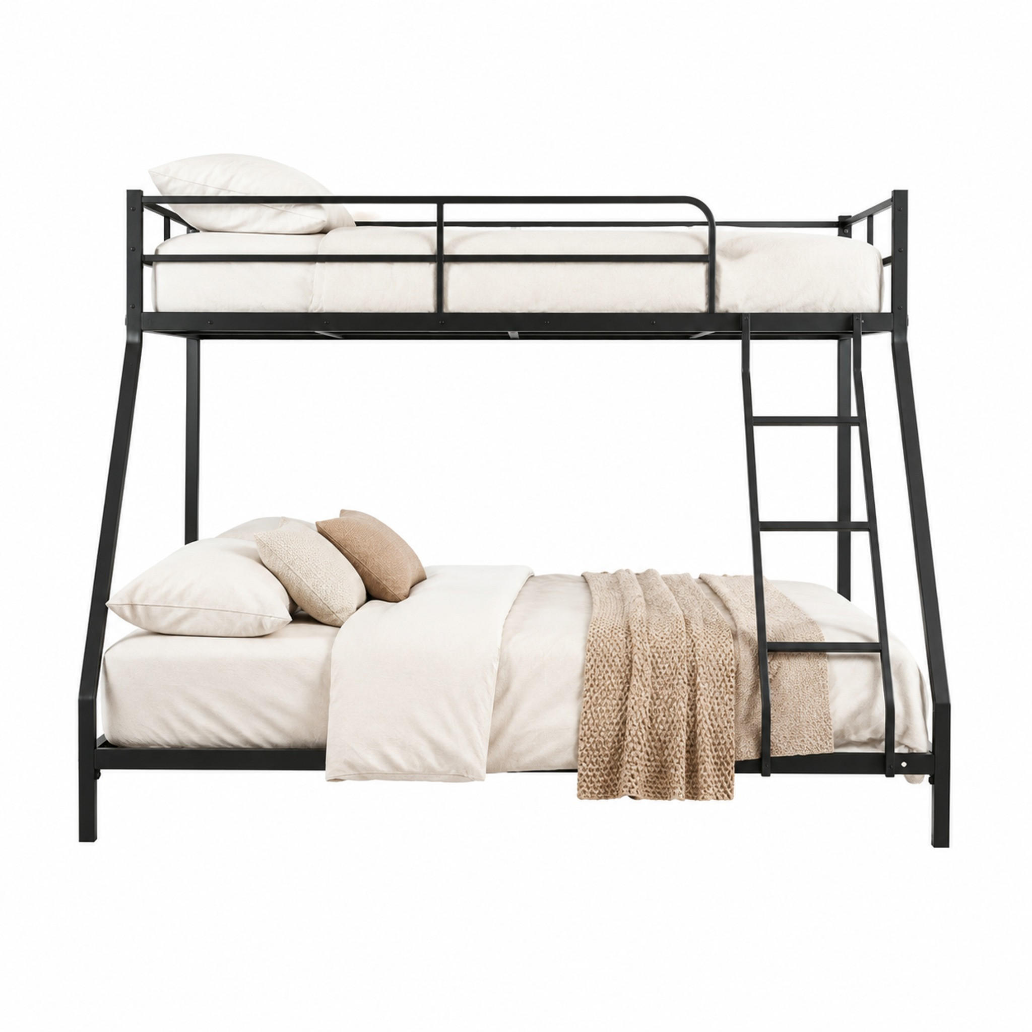 Beauniv Etagenbett Schwarz 140x200 cm