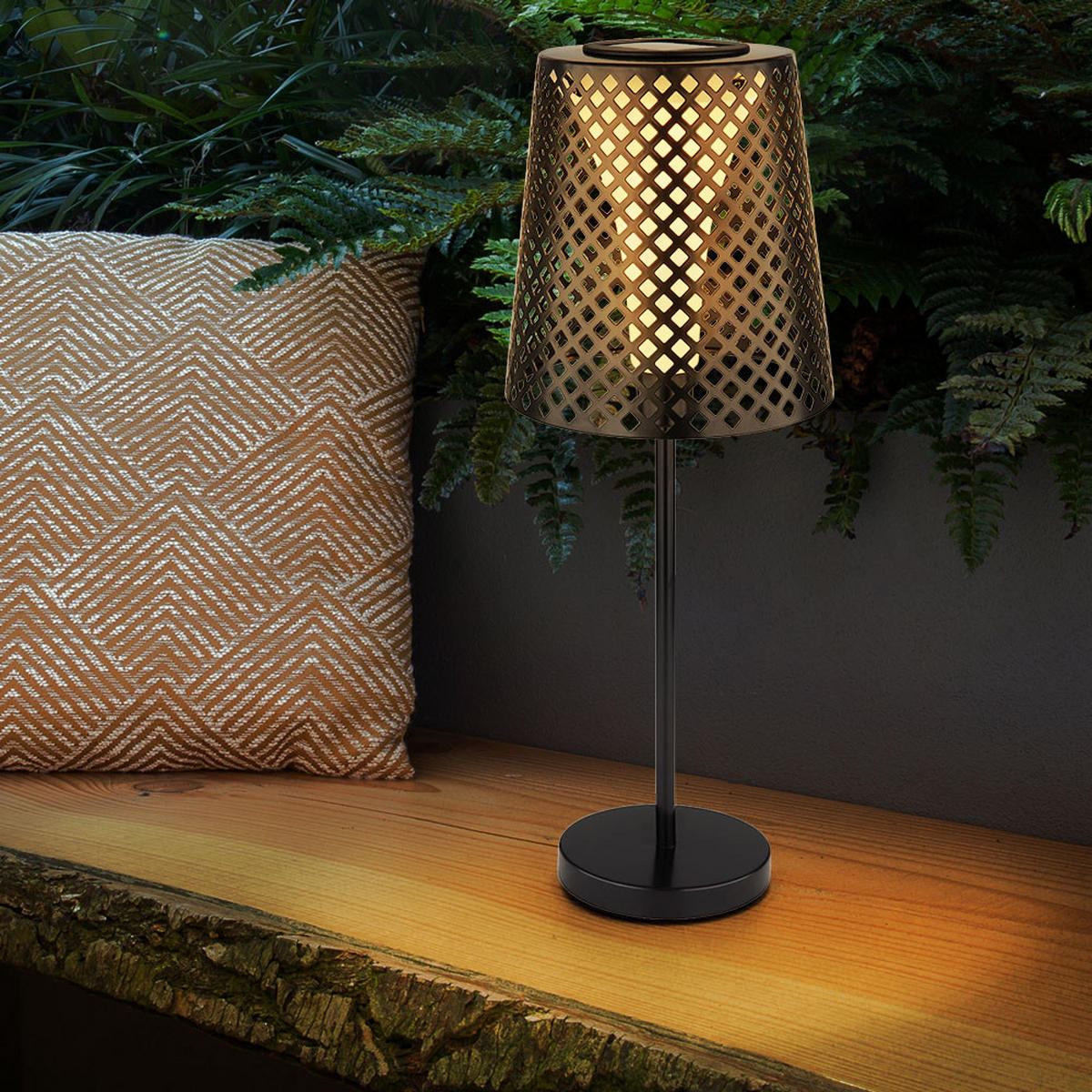 LED AUSSENLEUCHTE Metall Schwarz - Schwarz, Metall (18/18/50cm)