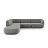ECKSOFA links Miley aus Samt hellgrau 6 Sitzplätze - Hellgrau, Textil (248/255cm) - Micadoni