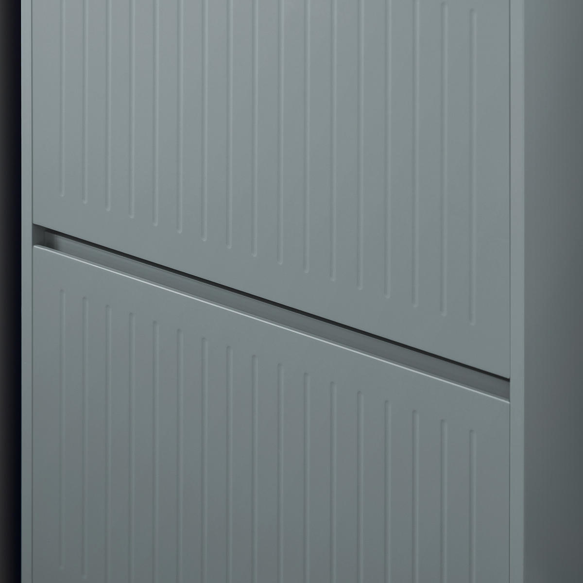 SCHUHSCHRANK mit 2 Klappen Hellgrau - Grau, Holzwerkstoff (61/81/26cm) - SoBuy