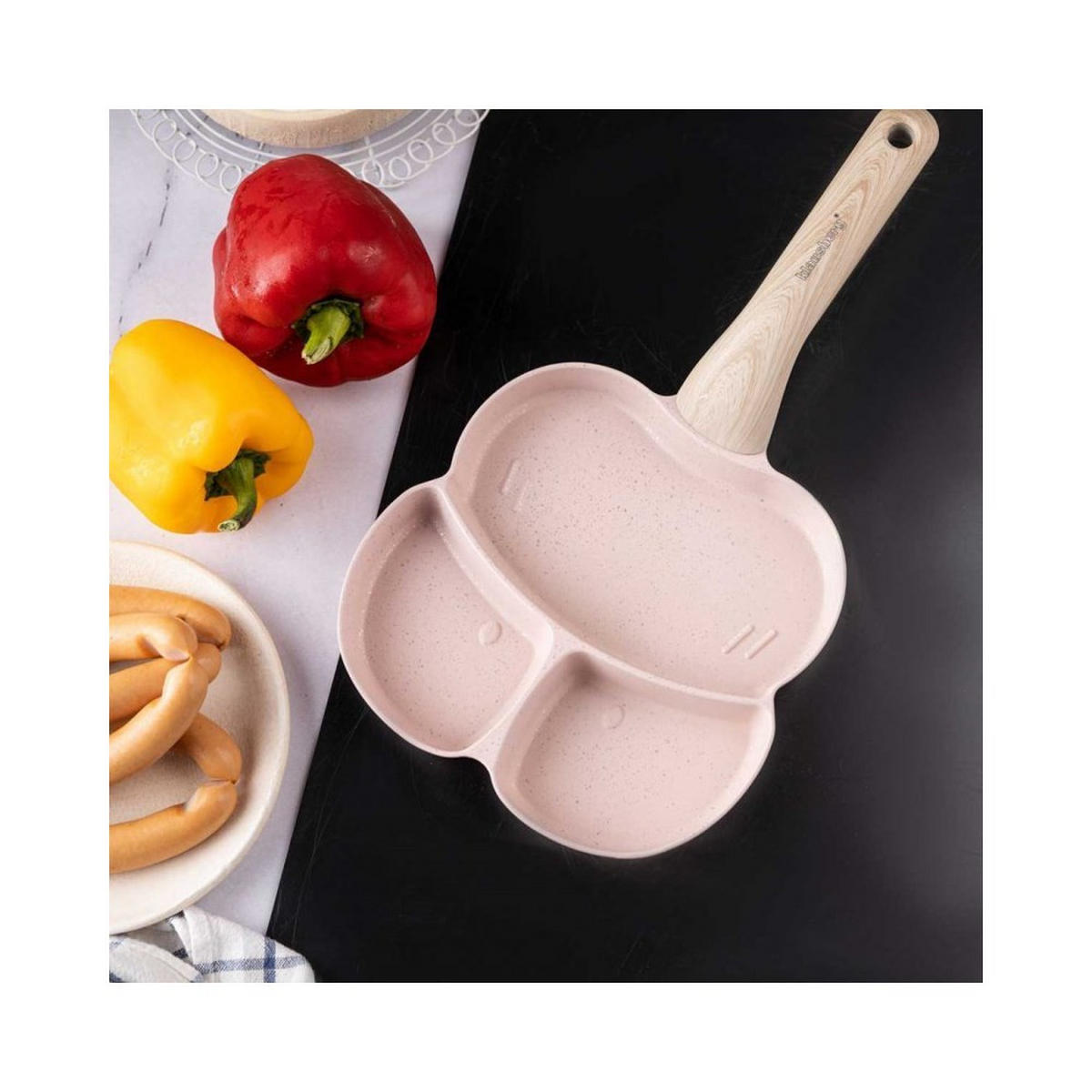 PFANNKUCHENPFANNE Rosa 34/19/2.5 cm KB7826 - Pink, Metall (34cm) - Klausberg 