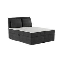 BOXBETT TAMI 120/200 in Cord Anthrazit H3 - Anthrazit, Holz/Holzwerkstoff (140/200cm) - Deine Möbel 24