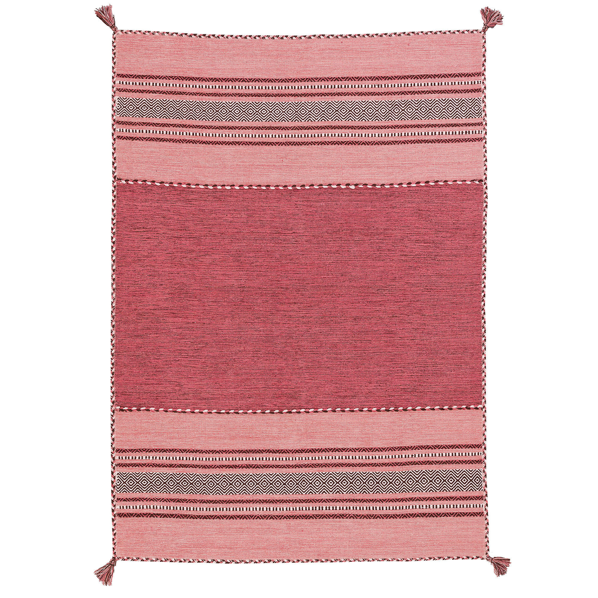NATUR TEPPICH KELIM NAVARRO - Rosa, Textil (200/300cm) - Pergamon