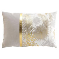 DEKORATIVES KISSEN Goldene Blätter 40/60 cm - Goldfarben, Naturmaterialien (40/60cm) - Douceur d´intérieur
