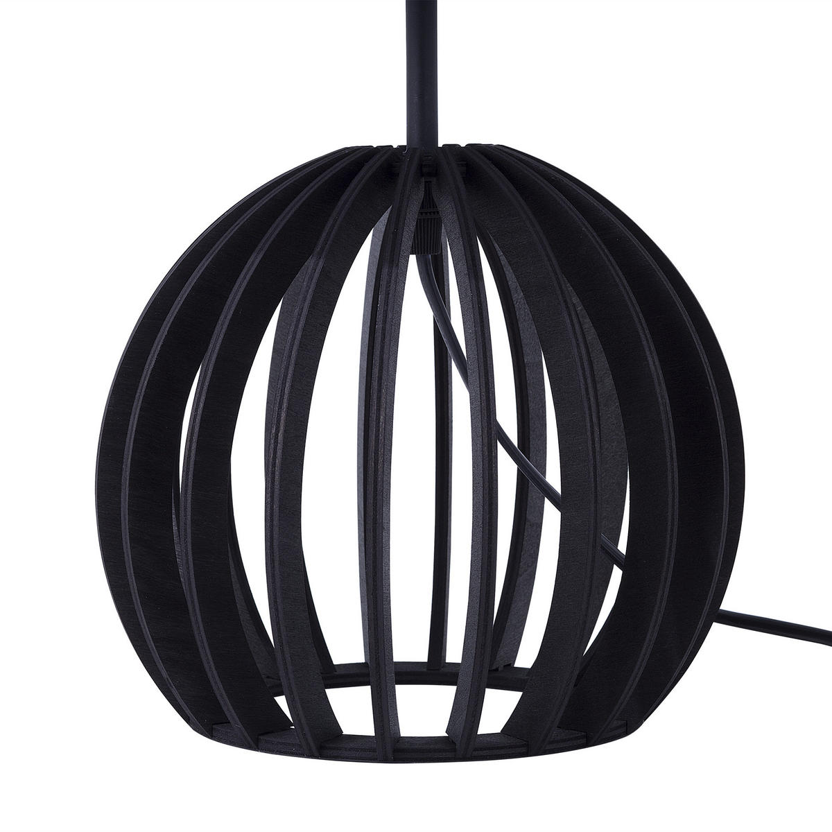 TISCHLAMPE Samo 22/22/41 cm - Schwarz, Holzwerkstoff (22/22/41cm) - Beliani