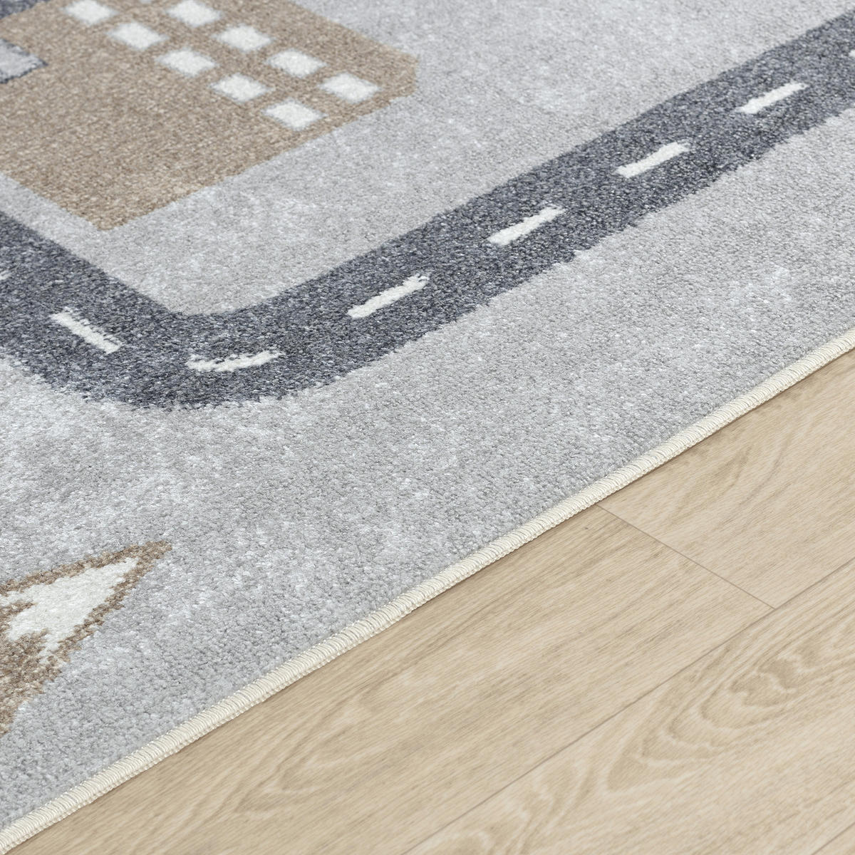 KINDERTEPPICH Maschinenwaschbar 120x170 cm Grau - Grau, Naturmaterialien/Textil (120/170cm) - LIVABLISS