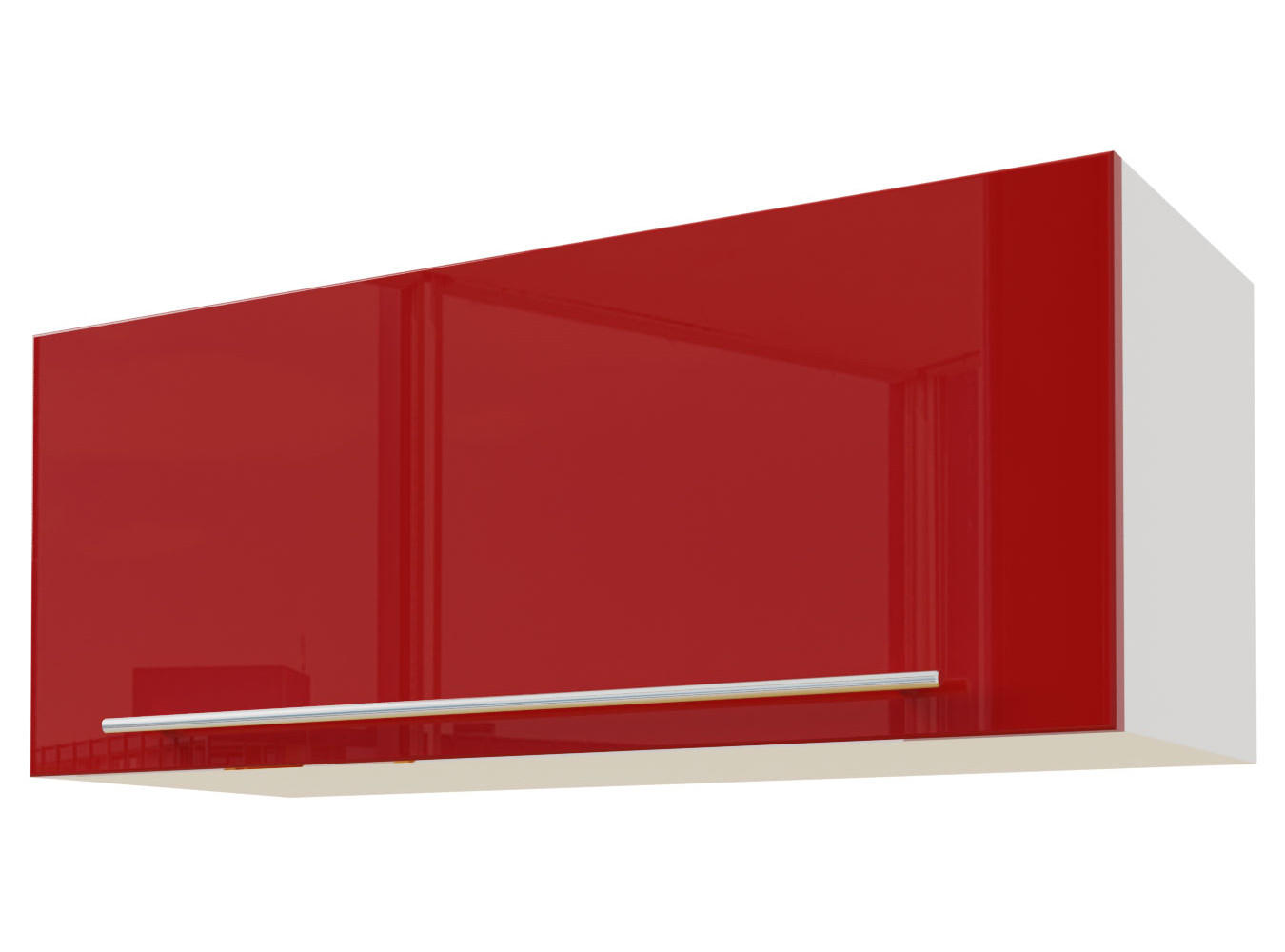 Feldmann-Wohnen Klapphängeschrank Rot, Weiß 90x36x32.5 cm