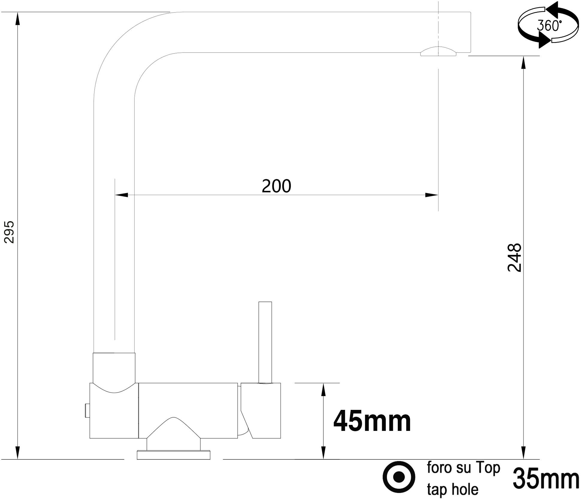VORFENSTER-KÜCHENARMATUR, Umklappbar 4,5 CM, Verchromt und Sand Granit, 360° schwenkbar - Sandfarben, Metall (20/29.5/20cm) - VIZIO