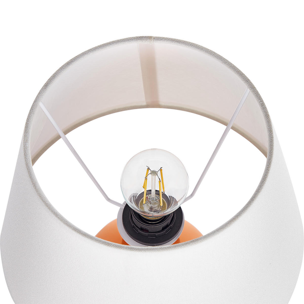 TISCHLAMPE Fabilos 30/30/48 cm - Orange, Keramik (30/30/48cm) - Beliani