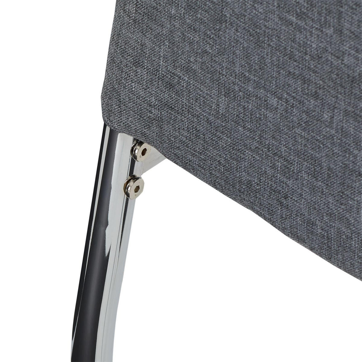 ESSZIMMERSTUHL APOLLO 4ER-SET - Grau, Textil/Metall (44/98/52cm) - IDIMEX