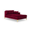 CHAISELONGUE rechts Mamaia aus Samt rot - Rot, Textil (102/75/185cm) - Micadoni