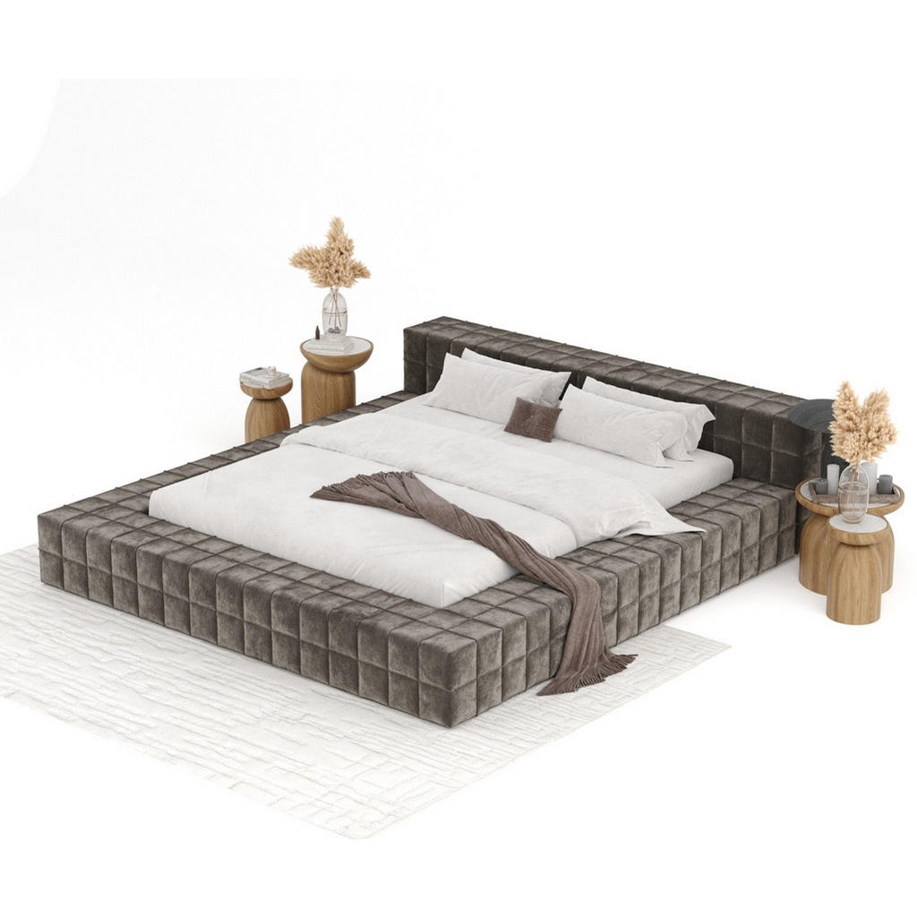 Thumbnail - Maison de Reve Polsterbett, Braun, Textil, Buche, Kiefer, 160x200 cm, Oeko-Tex® Standard 100, FSC 100%, Made in EU, Schl...