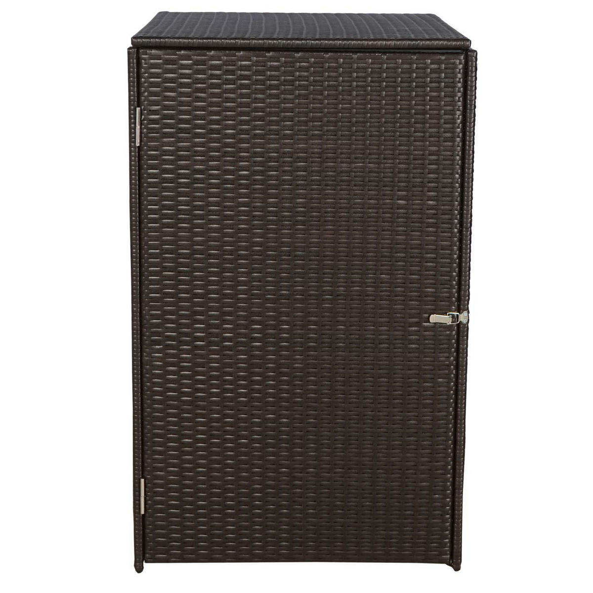 MÜLLTONNENBOX HxBxT 110x65x66cm Poly-Rattan 120l Braun - Braun, Kunststoff (65/110/66cm) - PROREGAL