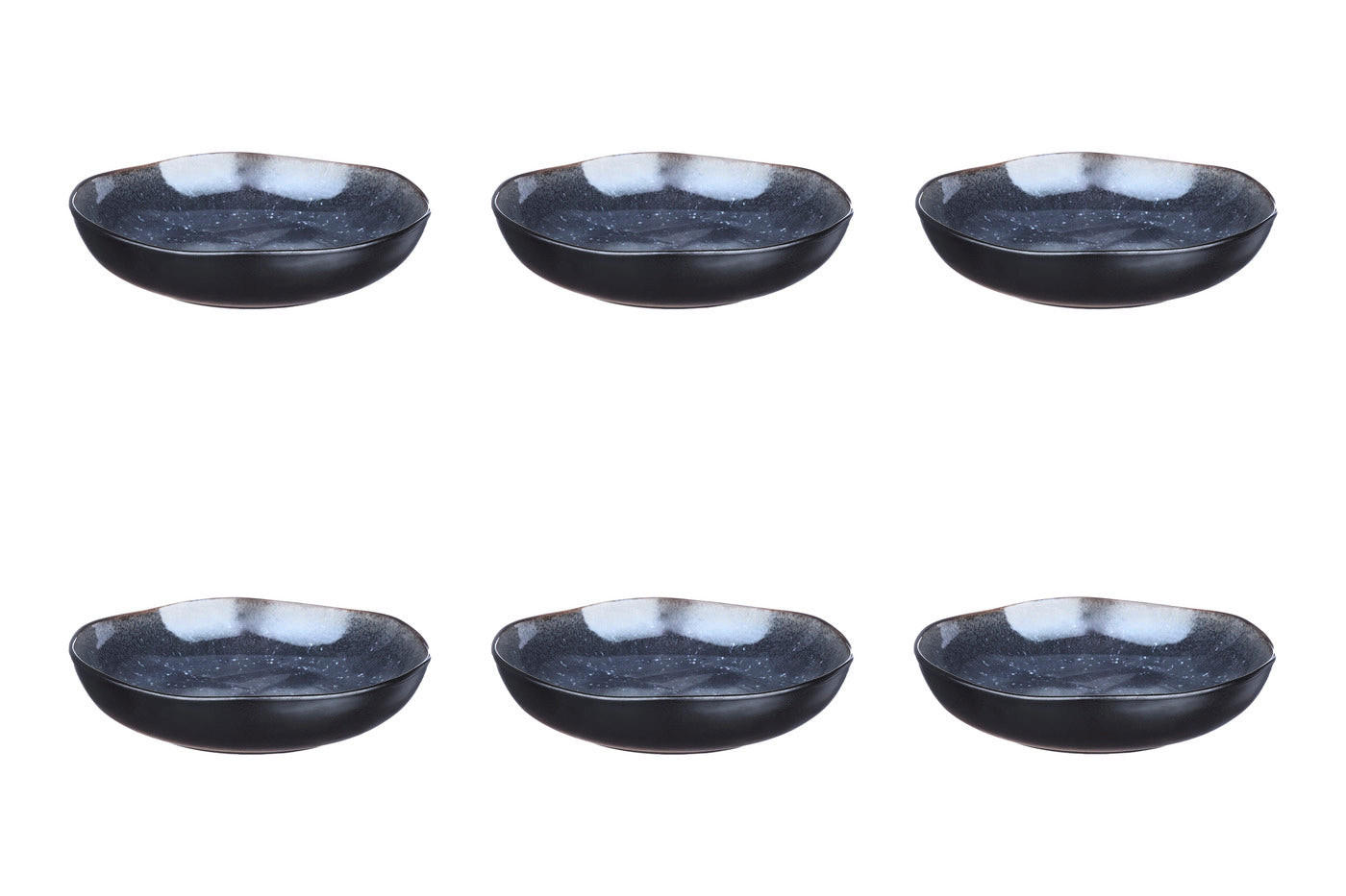 SUPPENTELLER Iris Ø22,5cm - 6er-Set - Nachtblau - Blau, Keramik (22.5cm) - Björn