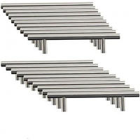 MÖBELGRIFF Silber 20er-Set 96 mm Edelstahl T-Griff - Silberfarben, Metall (2/3/9.6cm)