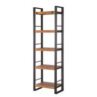 REGAL - Akazie massiv / Metall - Akaziefarben, Holz (60/190/35cm) - home24