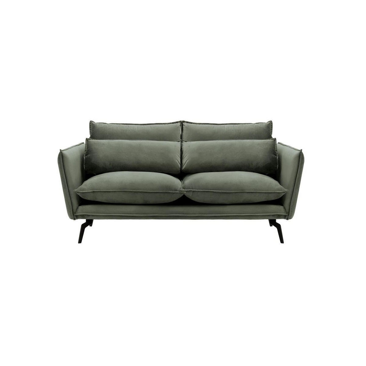 SOFA Layla 2,5-Sitzer-Velluto 19 - Dunkelgrau, Holz/Textil (197/95/98cm)