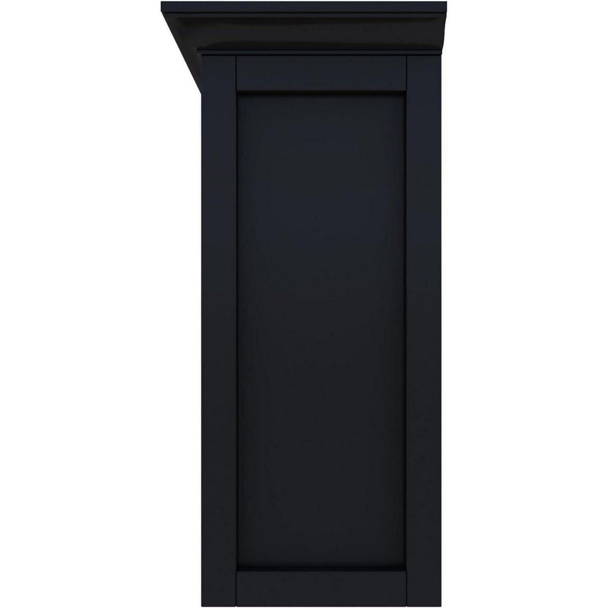BÜCHERREGAL mit Sockel 8 Fächer Schwarz 127 x 70 cm - Schwarz, Holzwerkstoff (127/70/34cm)