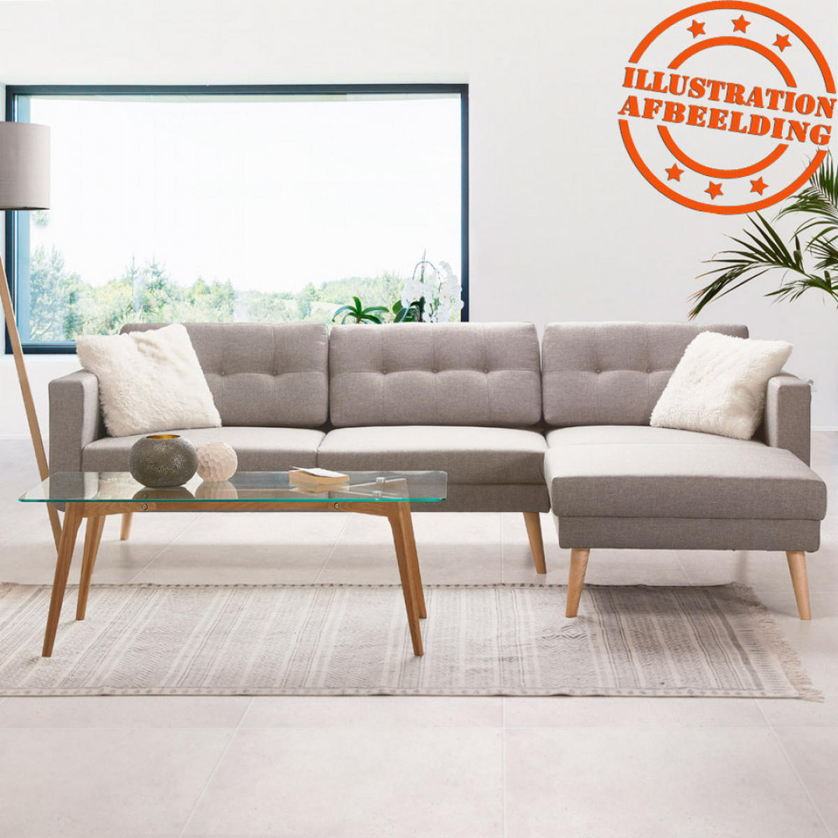 LOUNGETISCH transparent 120x60x46,5 cm - Eichefarben/Transparent, Glas/Holz (120/60/46.5cm) - AlterEgo